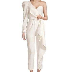 Lavish Alice Ruffle-Trimmed One Shoulder Jumpsuit sz14,